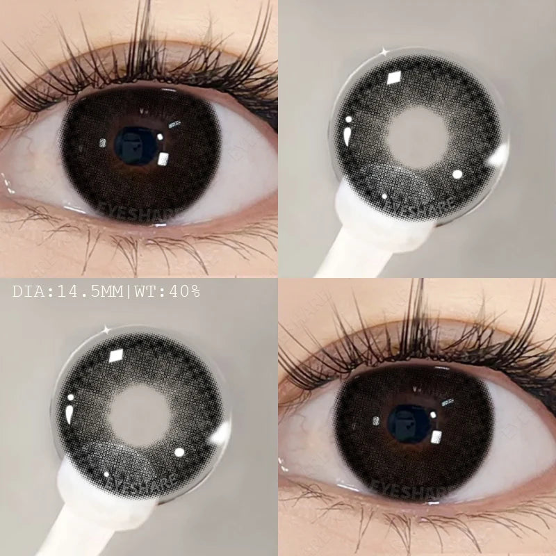 Ihomed 2pcs/Pair Contact Lenses For Big Black Lenses for Eyes Beauty Pupils Comestic Eye Color Lens 14.5mm Yearly Circle Contact