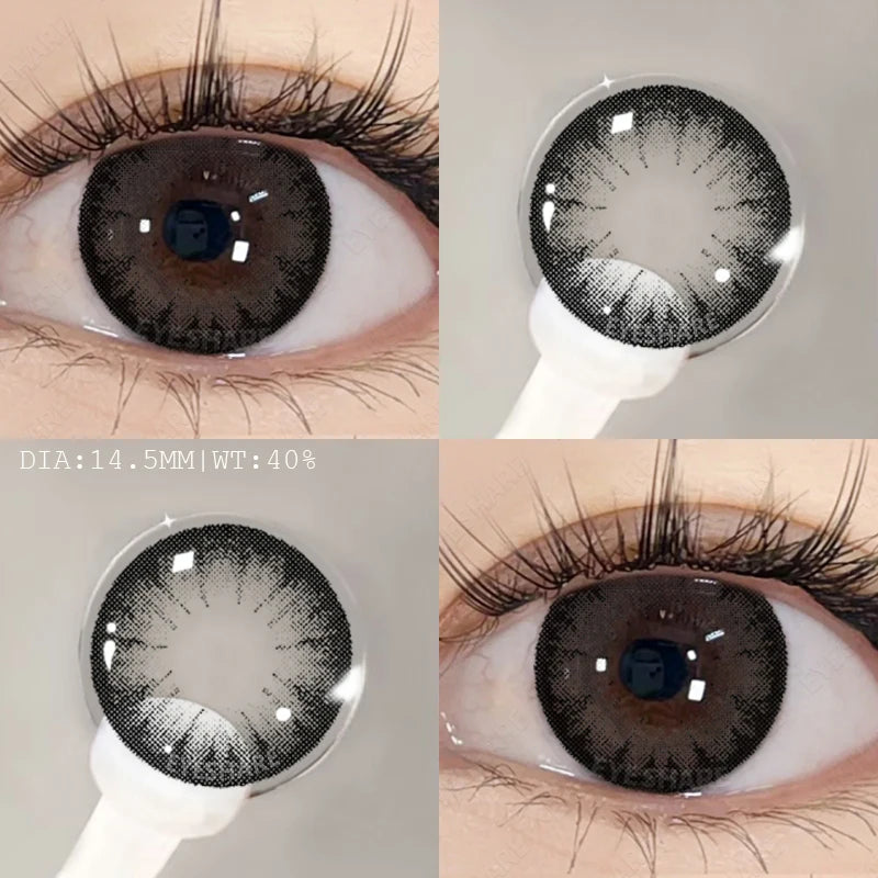 Ihomed 2pcs/Pair Contact Lenses For Big Black Lenses for Eyes Beauty Pupils Comestic Eye Color Lens 14.5mm Yearly Circle Contact