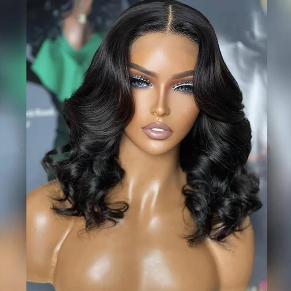 Ihomed 13x4 Glueless Wig Human Hair Lace Frontal Wig 100% Loose Body Wave Short Bob Wigs Ready To Wear Pelucas De Cabello 100% Hhumano