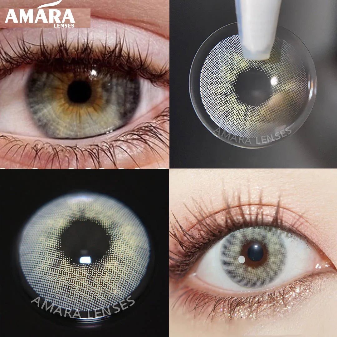 Ihomed Colored Contact Lenses For Eyes Cosmetic Colorful Beautiful Pupil Blue Yearly Color Contact Lens Non Prescription Lens