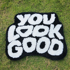 Ihomed Tufted You Look Good Rug Custom Handmade Rug, Tufted Rug, Living Room Rug, Rug For Funny Bedroom, Cute Fun Bath Mat