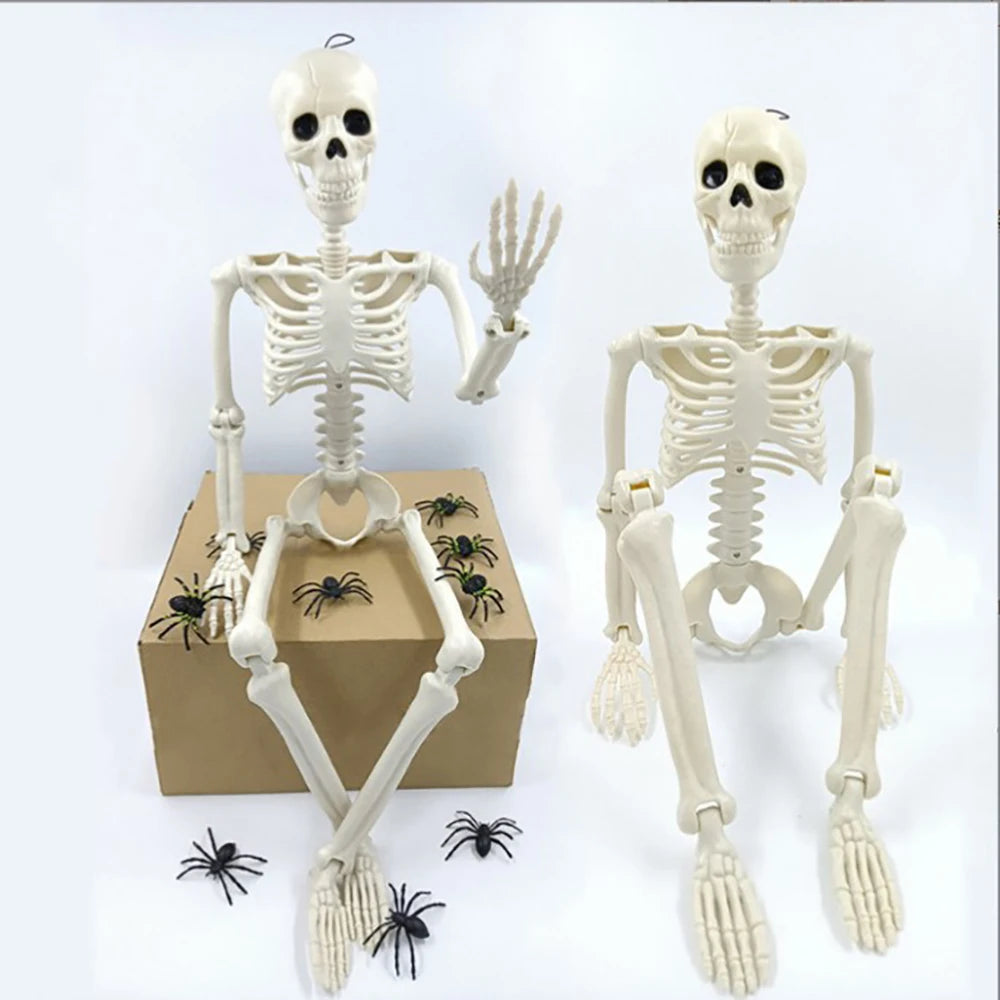 Ihomed 40cm Halloween Human Shape Skeleton,Posable Skeleton,Human Shape Bones,Halloween Herror Decorations,Haunted House Horror Props