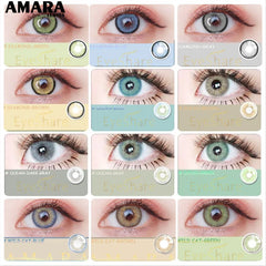 Ihomed Color Contact Lenses For Eyes 2pcs Natural Colored Lens Blue green Beauty Contact Lenses Eye Yearly Cosmetic Color Lens