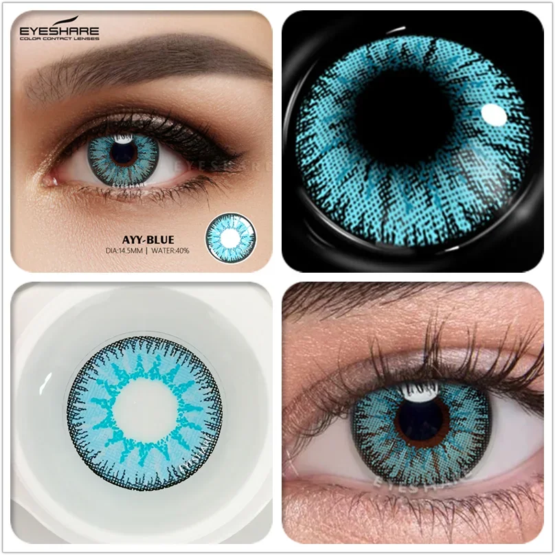 Ihomed 1 Pair Cosplay Contact Lenses Beautiful Pupil Eye Cosmetic Colorful Contact Lenses Halloween Yearly Eyes Contact Lens