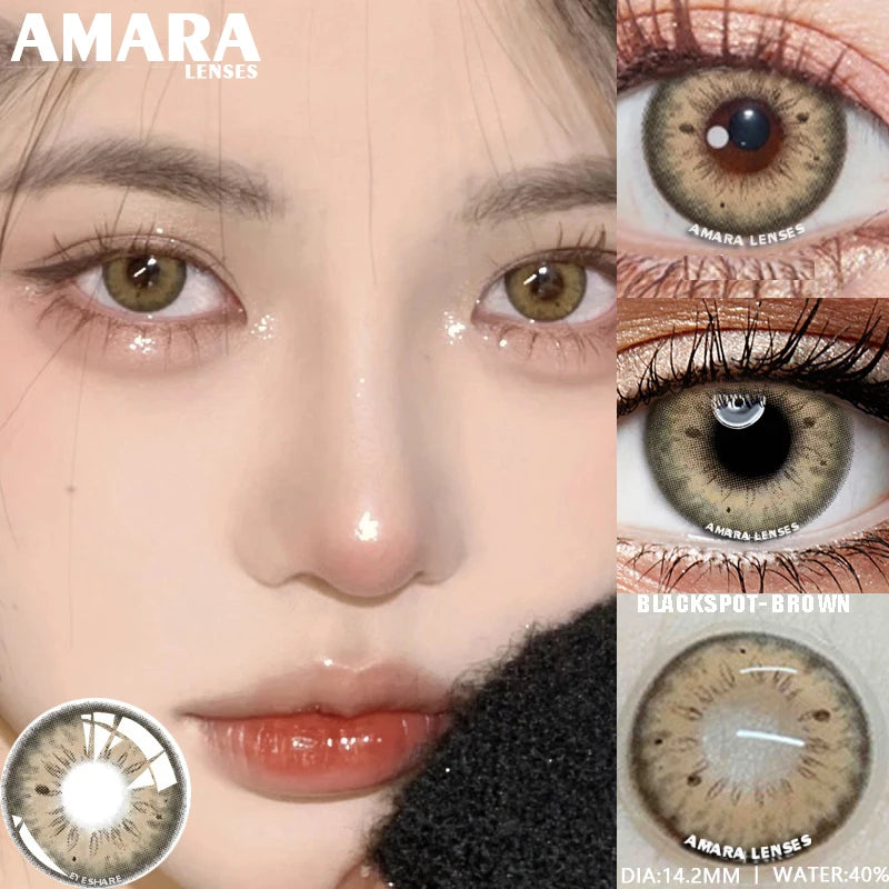 Ihomed Color Contact Lenses For Eyes 1pair Natural Colored Lenses Yearly Cosmetics Lenses Beauty Makeup Blue Contact Lens