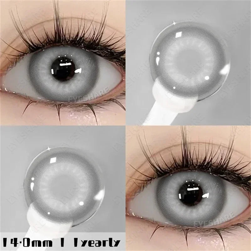 Ihomed New Fashion Color Contact Lenses for Eyes Anime Blue Eyes Contacts Lense Colorful Makeup Eyes Lenses Yearly 2pcs/pair