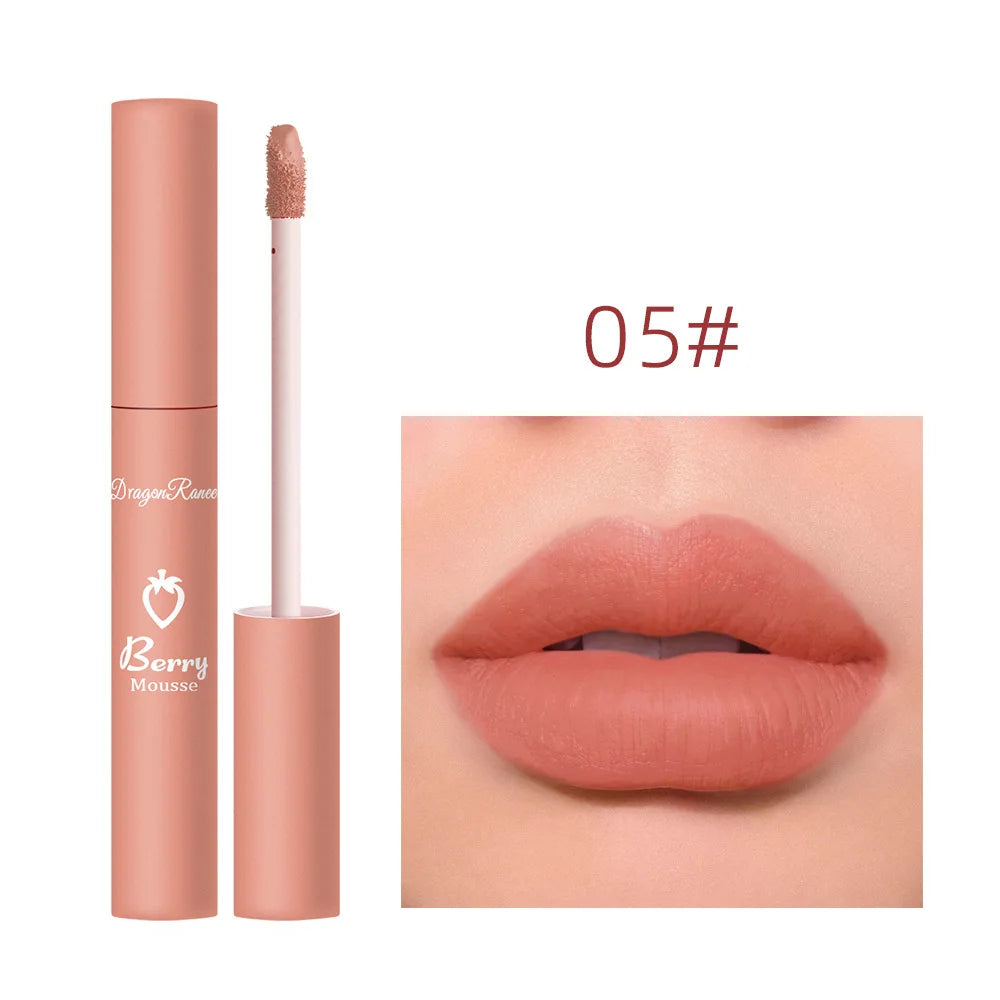 Ihomed Nude Lip Gloss Matte Velvet Liquid Lipstick Waterproof Sexy Long Lasting Non-stick Cup Nude Red Make-up for Women Korea Cosmetic