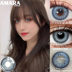 Ihomed Color Contact Lenses For Eyes 1pair Natural Colored Lenses Yearly Cosmetics Lenses Beauty Makeup Blue Contact Lens