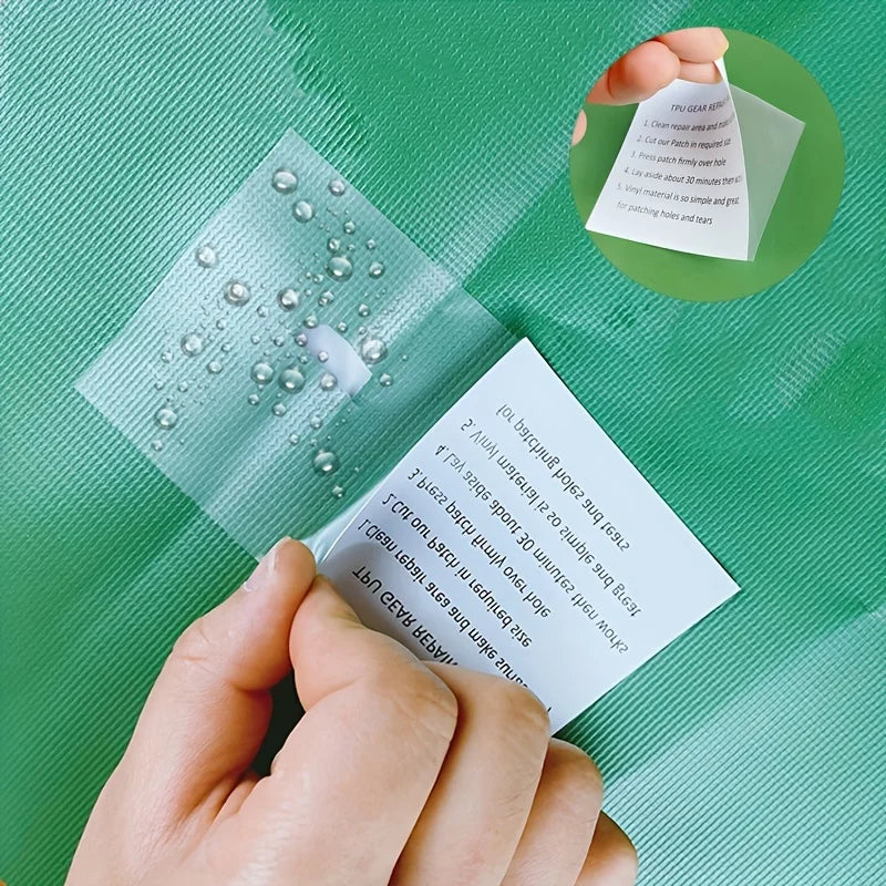 Ihomed 5/10Pcs Outdoor Tool Waterproof TPU Sticker Transparent Patch Repair Kit For Air Mattress, Swimming Ring, Tent, Canvas Canopy