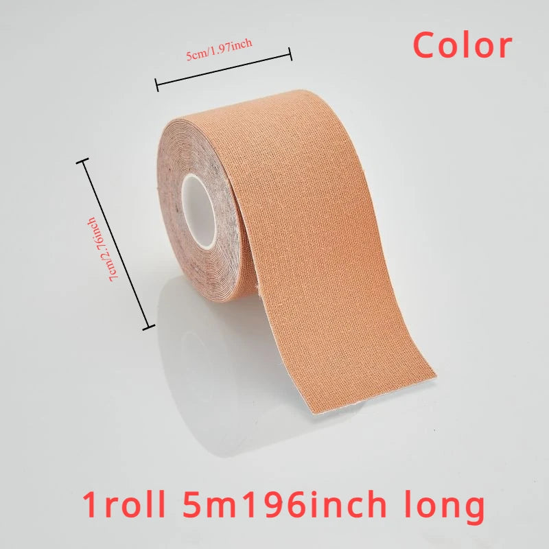 Ihomed 1 Roll 5cm*5m Elastic Kinesiology Tape Athletic Recovery Elastic Tape Muscle Pain Relief Kneepads Fitness Sports Protector