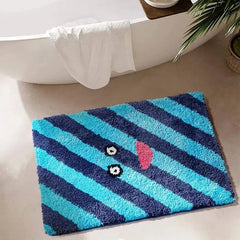 Ihomed Cute Cartoon Soft Funny Rug Bathroom Non-Slip Fast Penetrating Water Carpet Plush And Fluffy Bedroom Bedside Rug