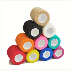 Ihomed 10 Rolls Colorful Sports Self Adhesive Elastic Bandage Wrap Tape Elastoplast For Knee Pads Finger Ankle Palm Aid Kit Pet Tool