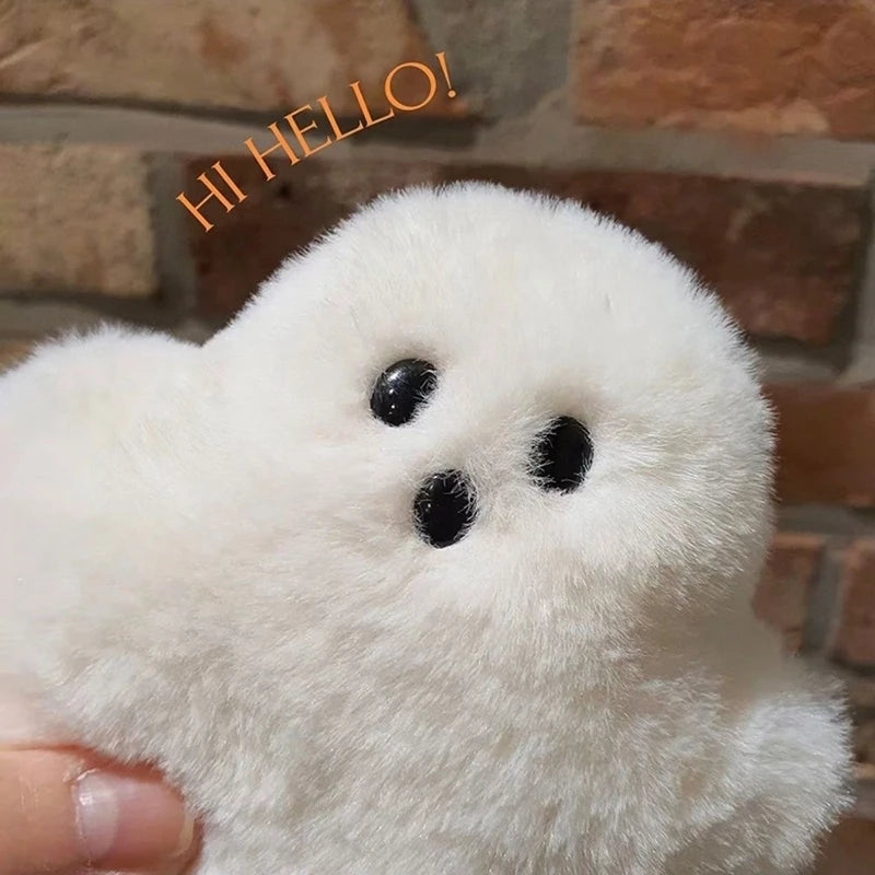 Ihomed Halloween Plush Kawaii White Cloud Ghost Pillow Halloween Soft Cushion Children Party Gift Doll Home Bedroom Chair Home Decor