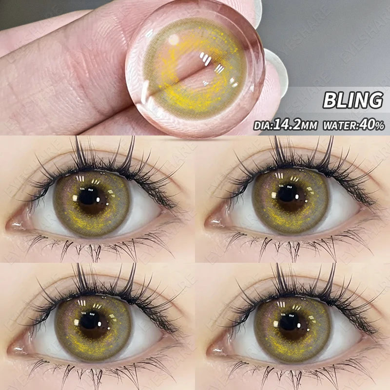 Ihomed Eye Contact Lenses 2pcs/pair BUBBLE Color Contact Lens Eye Color Cosmetic Color Contact Lens Beauty Eye Makeup