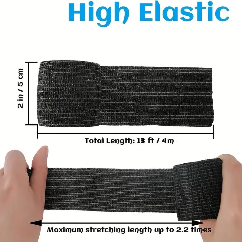 Ihomed 4/8 Rolls Elastic Self Adhesive Bandage Wrap Breathable Flexible Fabric Non Woven Cohesive Bandage Medical First Aid Sports Tape