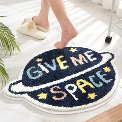 Ihomed Cute Cartoon Fluffy Bathroom Mat Bathroom Entrance Rugs Living Room Bedroom Bedside Non-Slip Carpet Aesthetic Home Decoration