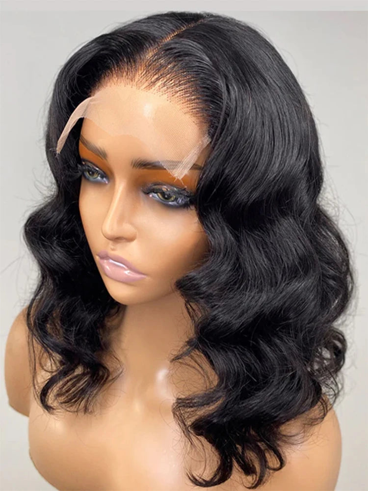 Ihomed Wear And Go 4x4 Glueless Lace Closure Wig Ready To Wear Preplucked Loose Body Wave Short Bob Human Hair Wigs 13x4 Lace Front Wig