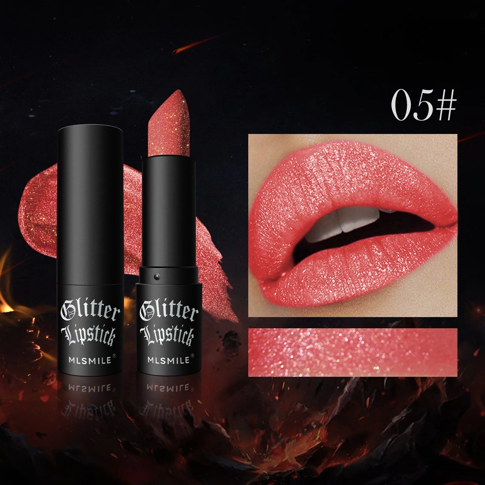 Ihomed Waterproof Glitter Lipsticks Punk Style Nude Matte Not Fading Pearlescent Sexy Red Pink Velvet Lipsticks Lips Makeup Cosmetic