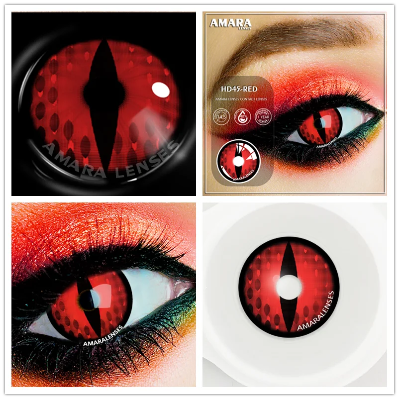 Ihomed Cosplay Color Contact Lenses 1Pair Anime Halloween Makeup Blue Colorful Contact Lens For Eyes Colored Yearly Contacts