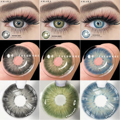 Ihomed 1 Pair Colored Contact Lenses Natural Look Brown Lenses Blue Lenses Gray Eye Contact Fashion Lenses free shipping