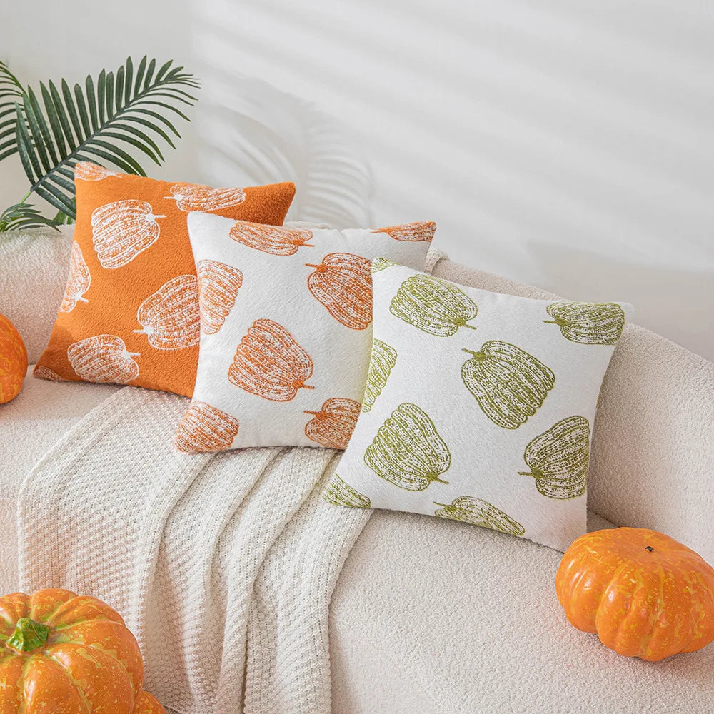 Ihomed Halloween Pillowcase Chenille Pumpkin Pillow Cover Home Sofa Headboard Decoration Pillowcases Modern Simple Cushion Cover 45x45