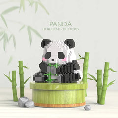 Ihomed Creative DIY Assemable Animal Cute MINI Chinese Style Animal Panda Building Block Educational Boy Toys For Children Model Bricks