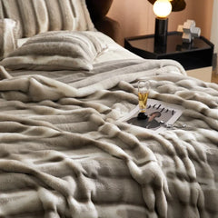 Ihomed Super soft Rabbit Fur winter Blanket Microfiber bedding Fleece home bed linen plush sofa blankets Bedspread bed plaid sofa cover