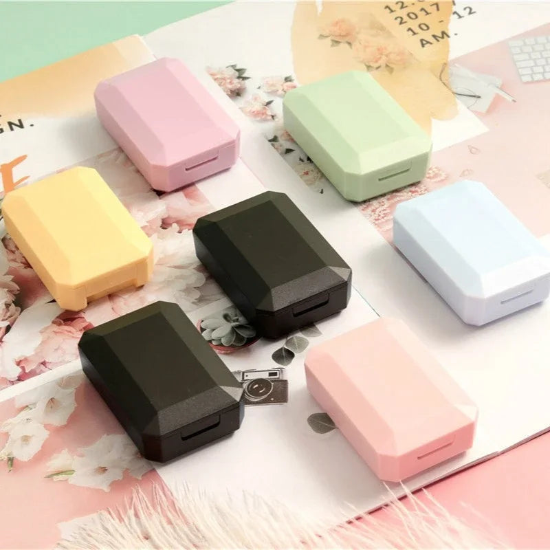 Ihomed Contact lens Case Simple Lens Case with Stick Combination Box Mirror Set