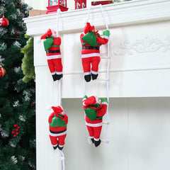 Ihomed Santa Claus Climbing Ladder Pendant Merry Christmas Decoration For Home 2024 Navidad Cristmas Tree Ornament 2025 New Year Gift