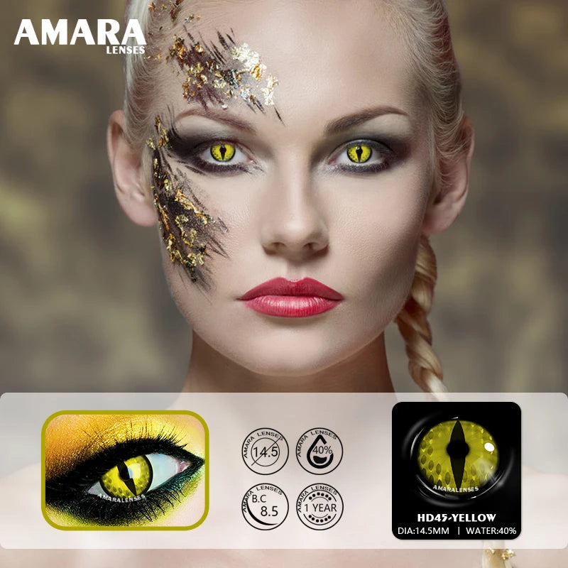 Ihomed Color Contact Lenses For Eyes Anime Cosplay Colored Lenses Brown Green Multicolored Lenses Contact Lens Beauty Makeup