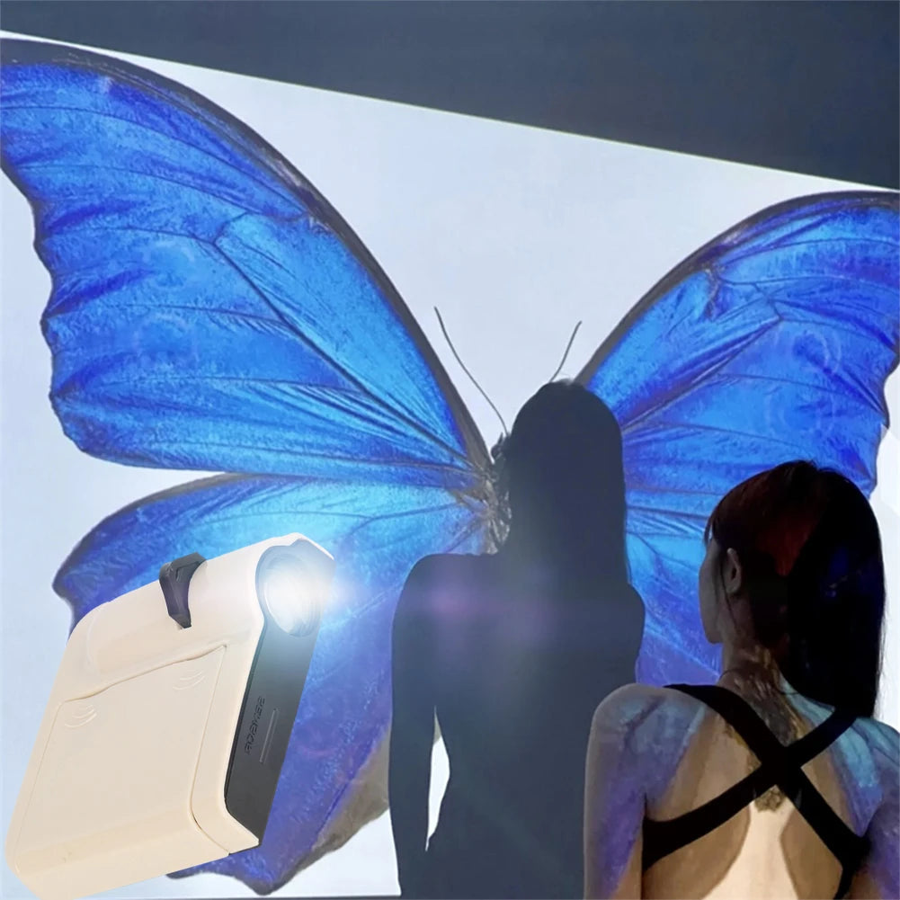 Ihomed 22 Butterfly Patterns Night Projector Background Decor Projection Photo Prop Birthday Party Bedroom Decor Atmosphere Lamp