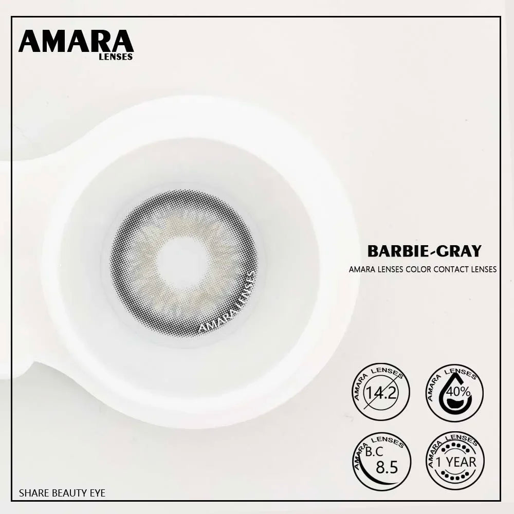 Ihomed 1 Pair GRAY Lenses Anime Accessories Color Contact Lenses for Eyes Comic Tears Eye Fashion Lenses