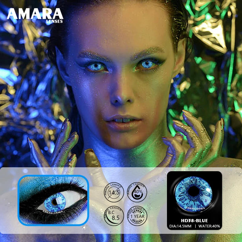 Ihomed Color Contact Lenses For Eyes Anime Cosplay Colored Lenses Brown Green Multicolored Lenses Contact Lens Beauty Makeup