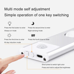 Ihomed Kitchen Light Under Cabinet Smart Motion Sensor LED Night Light USB Rechargeable Ultra thin Kitchen LED Bar Light 20cm/30cm/40cm