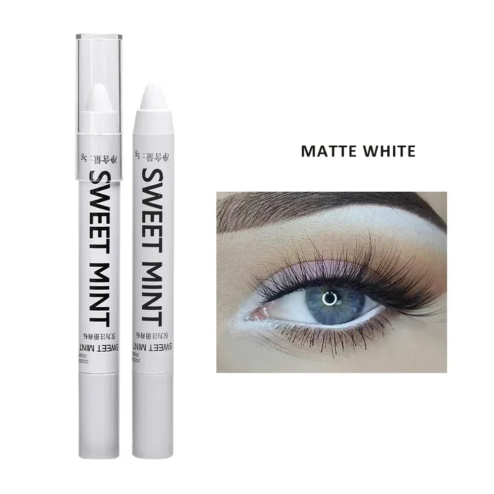 Ihomed White Pearl Highlighter Brightening Glitter Eyeshadow Stick Eye Shadow Lying Silkworm High-gloss Pen Korean Eyes Makeup Matte