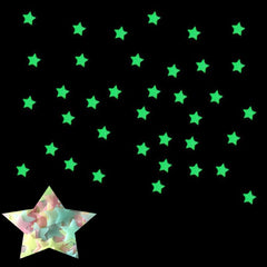 Ihomed 100pcs Fluorescent Glow in the Dark Stars Wall Stickers for Kids Rooms Decoration Livingroom Baby Bedroom Ceiling Home Decor