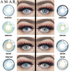 Ihomed Color Lens Eyes Makeup DNA Contact Lenses Beauty Cosmetic Color Contact Lenses For Eyes Iris 2pcs Yearly Colored Eye Lenses