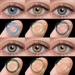 Ihomed 2pcs/Pair Color Contact Lenses Eyes nature Lenses for Eyes Blue Lenses with care lense Yearly Cosmetics Russian warehouse