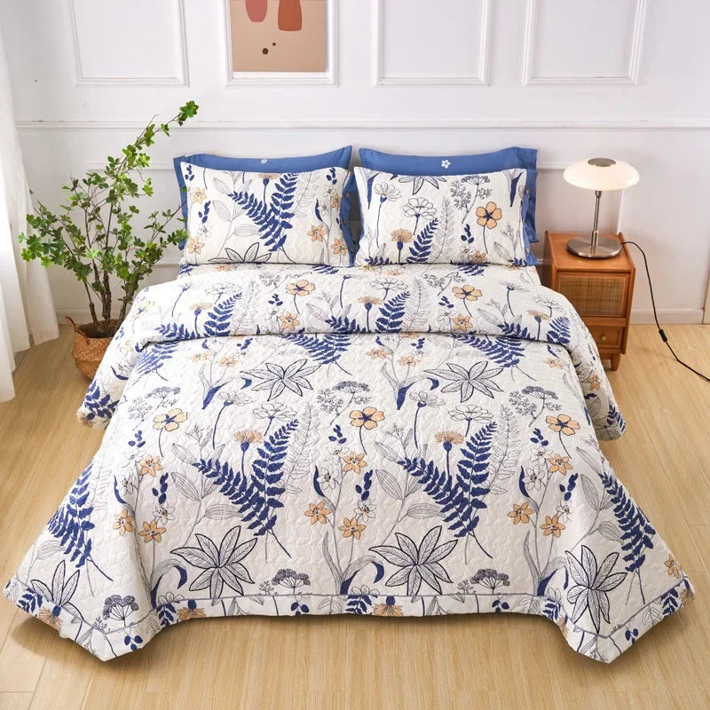 Ihomed French style cotton Bedspread on the bed linen quilted bed cover mattress cover print coverlet bedspreads for double bed sheets