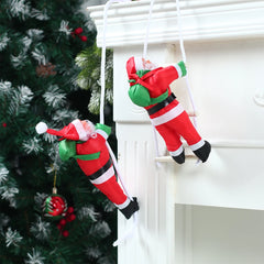 Ihomed Santa Claus Climbing Ladder Pendant Merry Christmas Decoration For Home 2024 Navidad Cristmas Tree Ornament 2025 New Year Gift