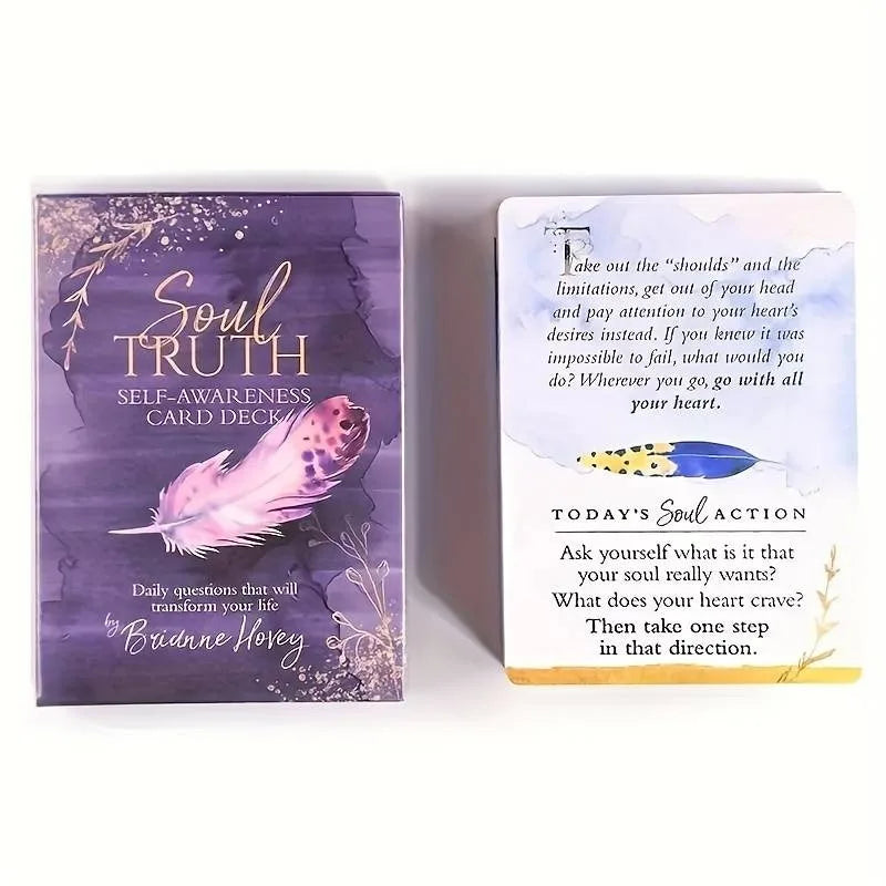 Ihomed 1 Box Soul Truth Self-awareness Tarot Cards for Family Holiday Party Favor Playing Board Games Cards Tarot Pack