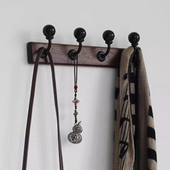 Ihomed Nordic Wall Hook Korean Style Walnut Wooden Clothes Hat Holder Rack Hooks Crochet Organizer Kids Room Home Nursery Decor