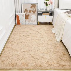 Ihomed Super Soft Area Rugs for Bedroom Living Room, Dark Green Fluffy Rug Carpets for Girls Kids Room, Shaggy Fuzzy Indoor