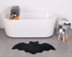 Ihomed Bat Rug, Bat-shaped Rug, Gothic, Spooky, Halloween, Bathroom Carpet, Non Slip Bath Mat, Halloween Décor