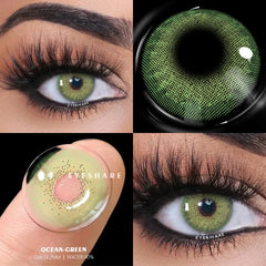 Ihomed 1 Pair Colored Contact Lenses Natural Blue Eye Lenses Brown Contact Green Lenses Fast Delivery Yearly Use Gray Eye Lens