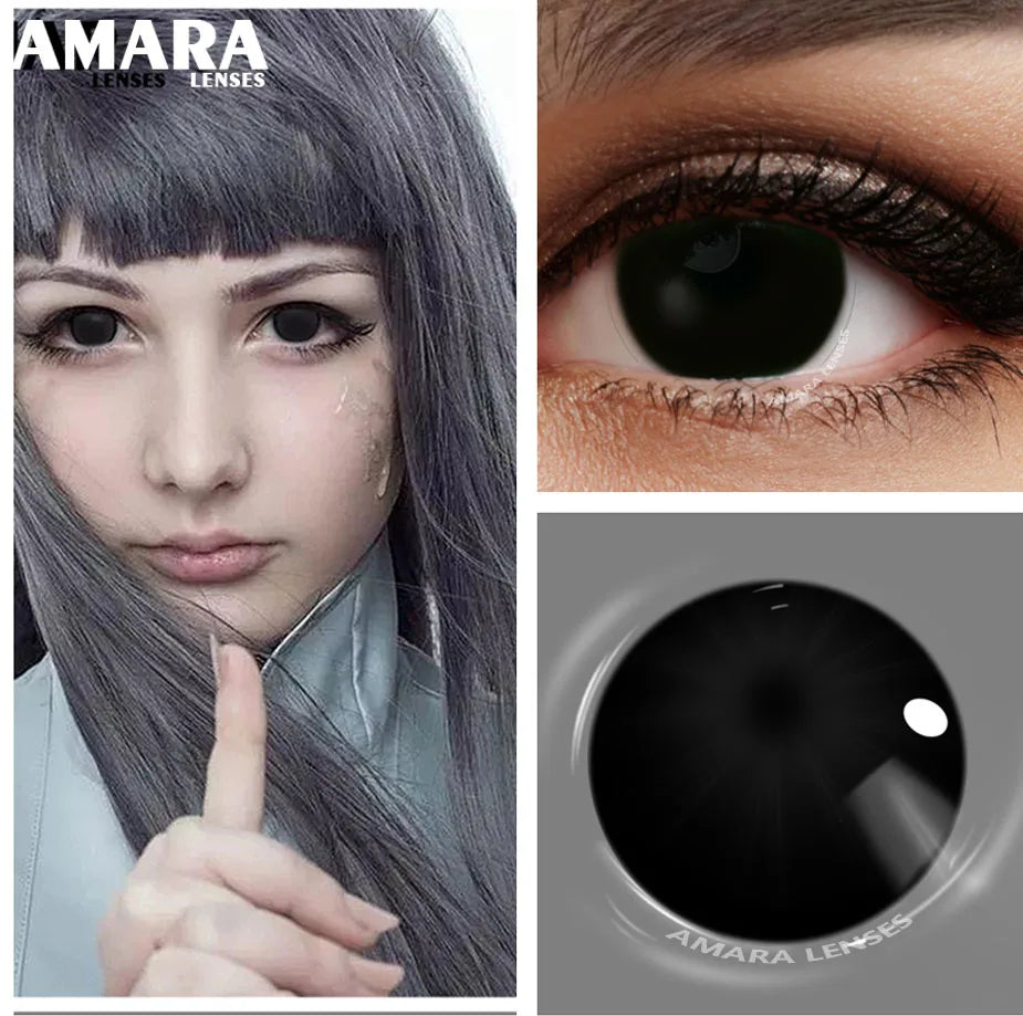 Ihomed 2pcs 1Pair Color Contact Lenses For Eyes Anime Cosplay Colored Lenses Red Crazy Halloween Lenses Contact Lens Beauty Makeup