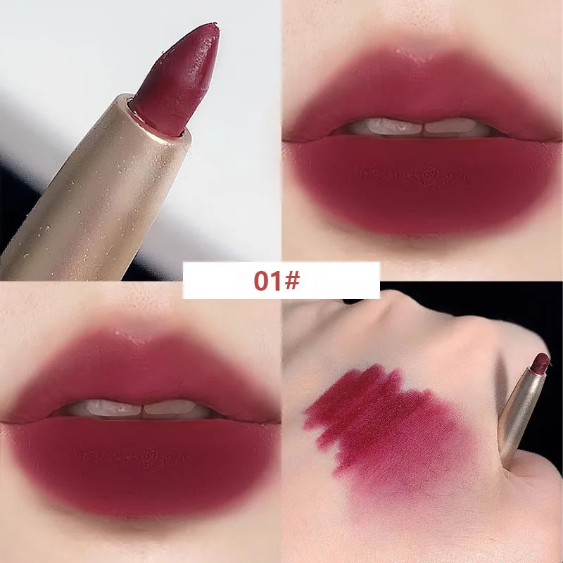 Ihomed Auto Rotate Red Lip Liner Pencil Stick Makeup Long Lasting Lipstick Pencil Waterproof Moisturizing Lipstick Pencil Korean Makeup