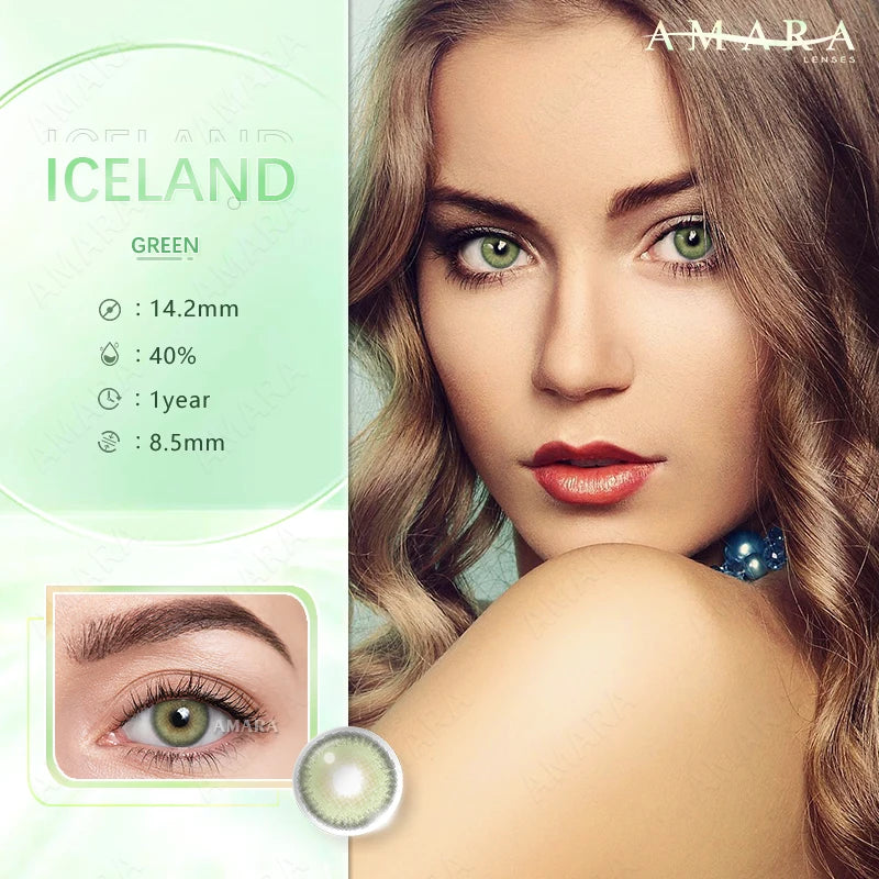 Ihomed Color Lens Eyes 1Pair Yearly Color Contact Lenses For Eyes Beauty Contact Lenses Eye Cosmetic Color Lens Eyes Makeup