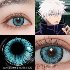 Ihomed 2pcs Cosplay Blue Contact Lenses Halloween Makeup Colored Contacts Lenses for Eyes Anime Eye Contacts Lens Red Lens