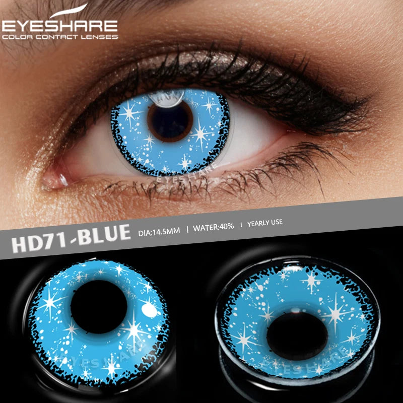 Ihomed Cosplay Lenses Color Contact Lenses for Eyes Anime Cosplay Colored Lenses Contact Lens Eye Contacts Year Beauty Make up